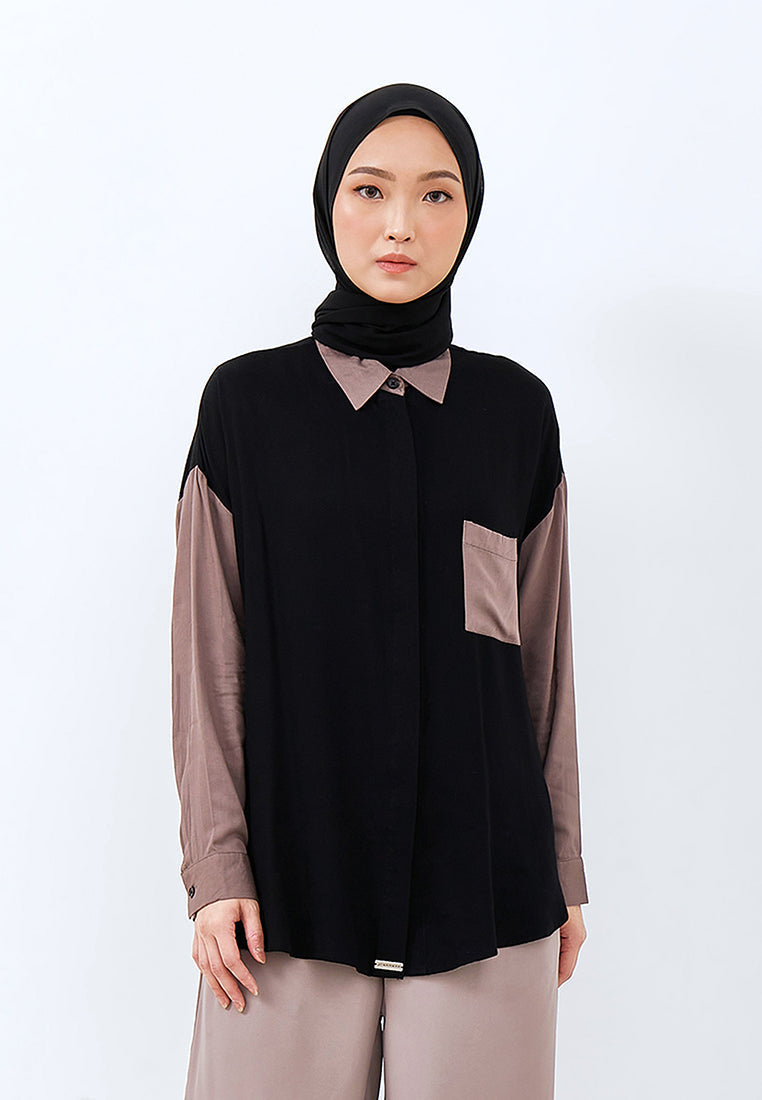 OVERSIZED TWO TONE SHIRT
