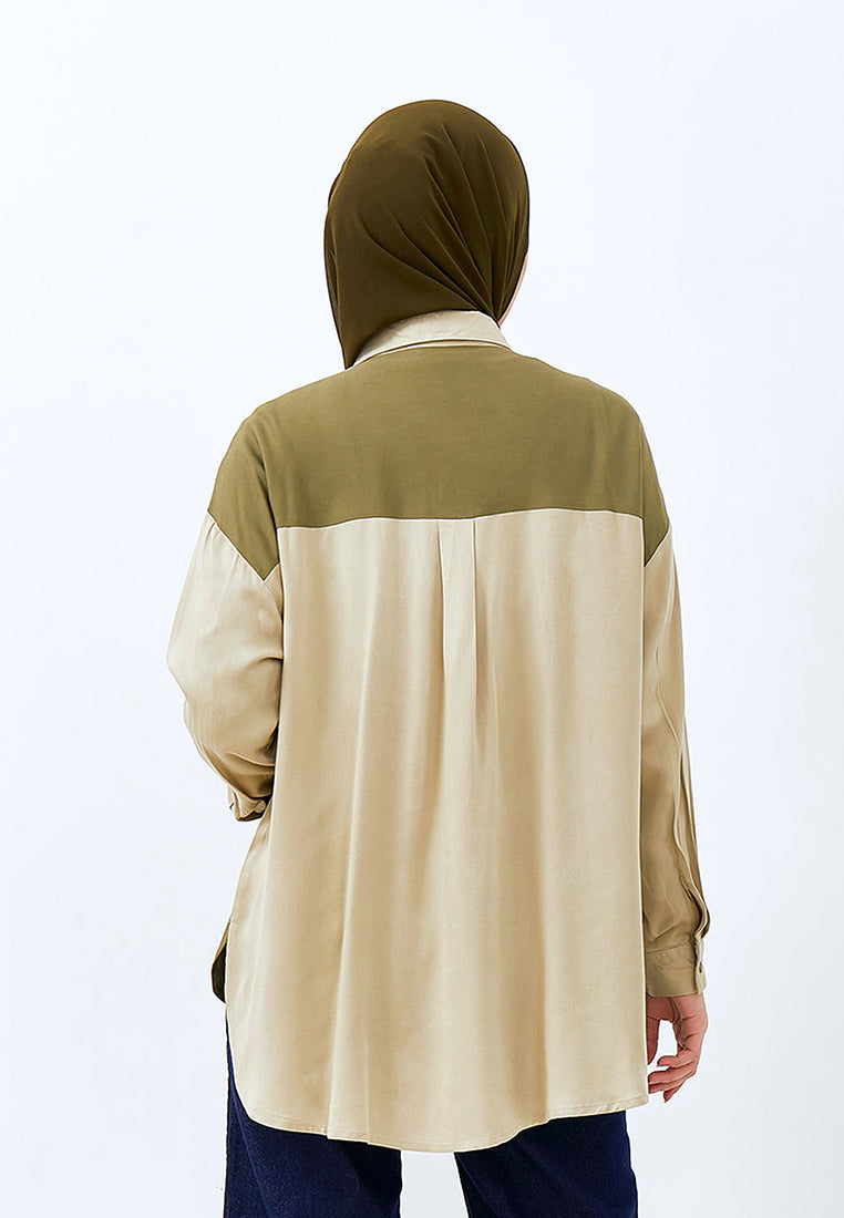 OVERSIZED TWO TONE SHIRT