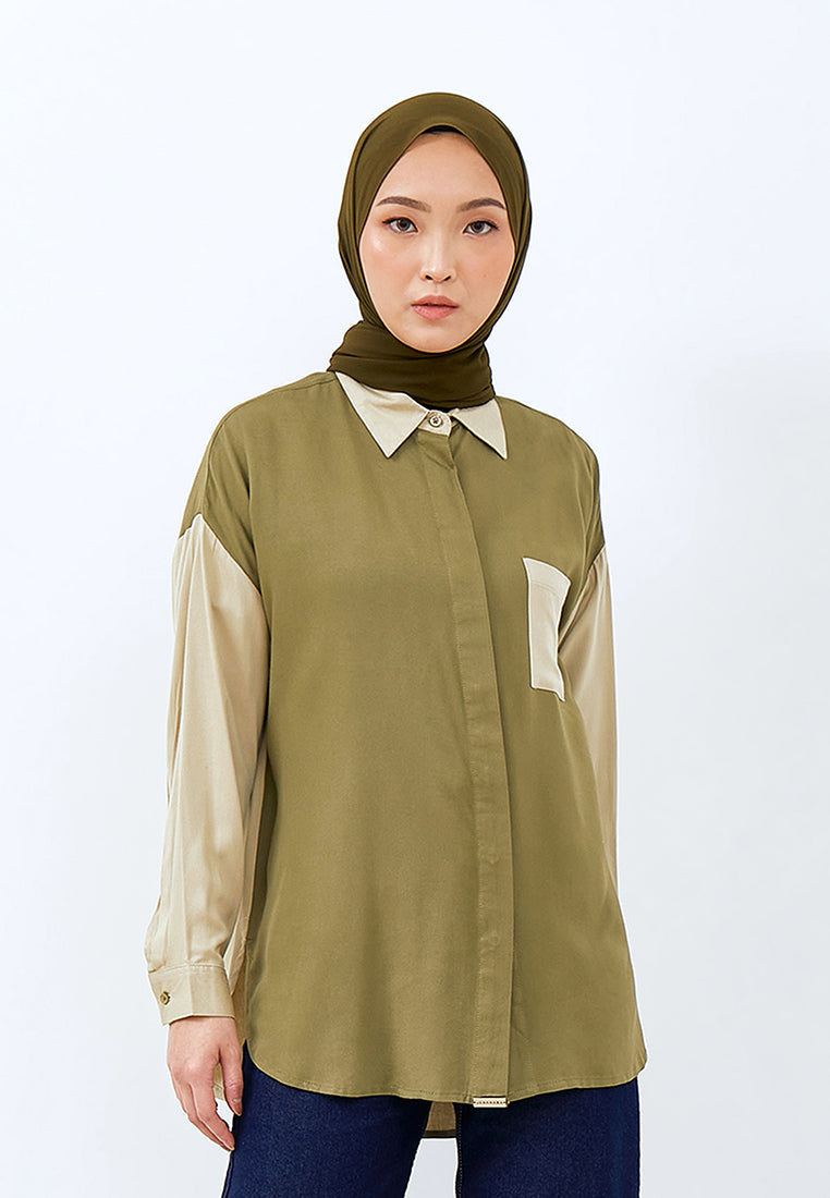 OVERSIZED TWO TONE SHIRT