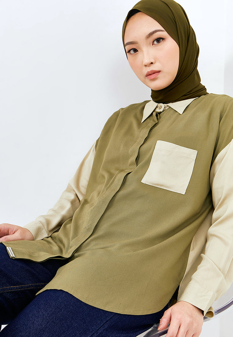 OVERSIZED TWO TONE SHIRT