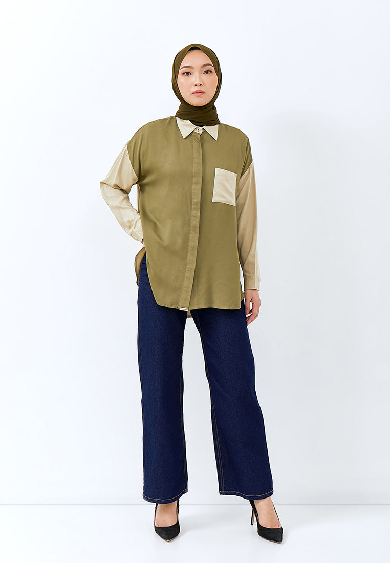 OVERSIZED TWO TONE SHIRT