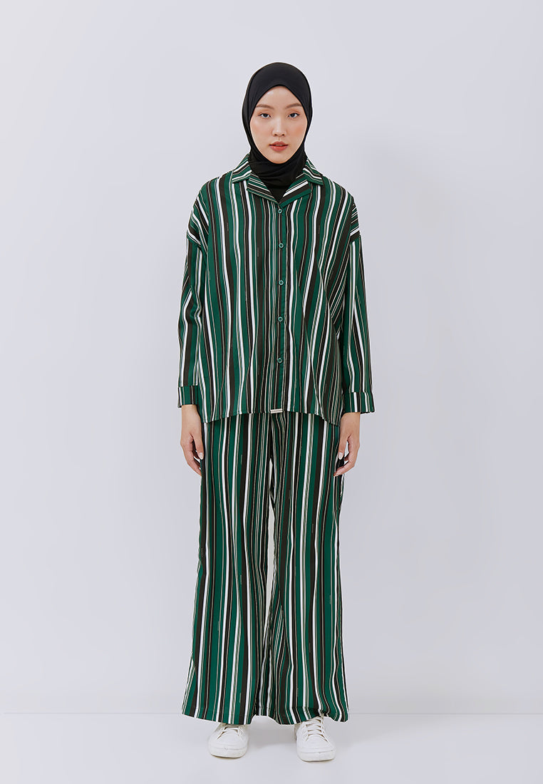 STRIPES PAJAMAS OVERSIZE SHIRT