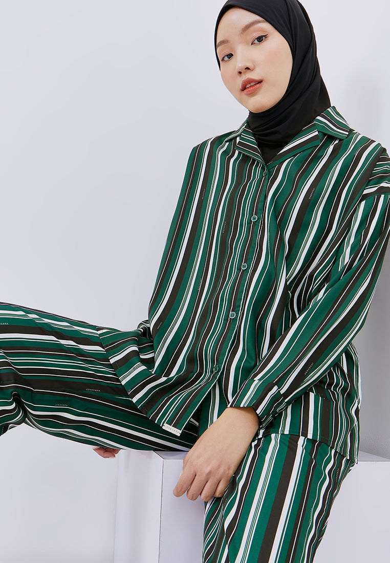 STRIPES PAJAMAS OVERSIZE SHIRT