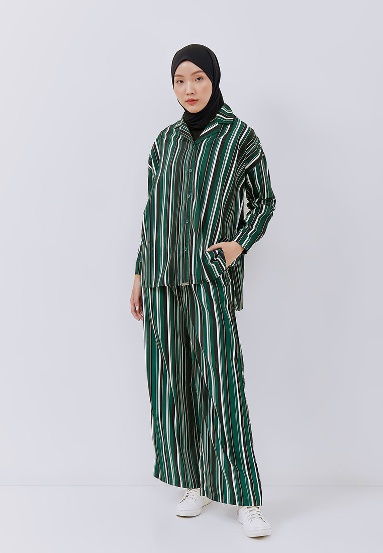 STRIPES PAJAMAS OVERSIZE SHIRT