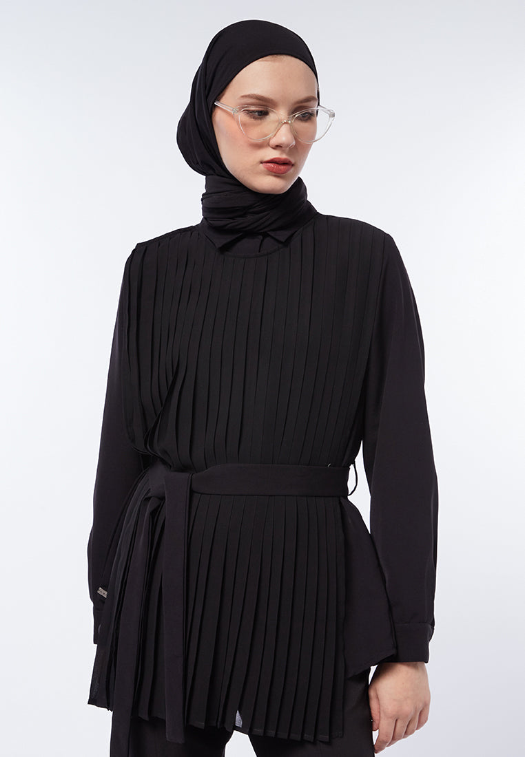 PLEATS LAYERED SHIRT