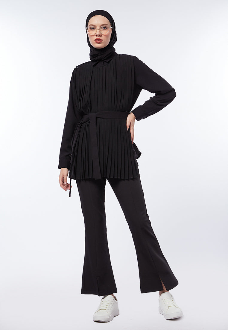 PLEATS LAYERED SHIRT