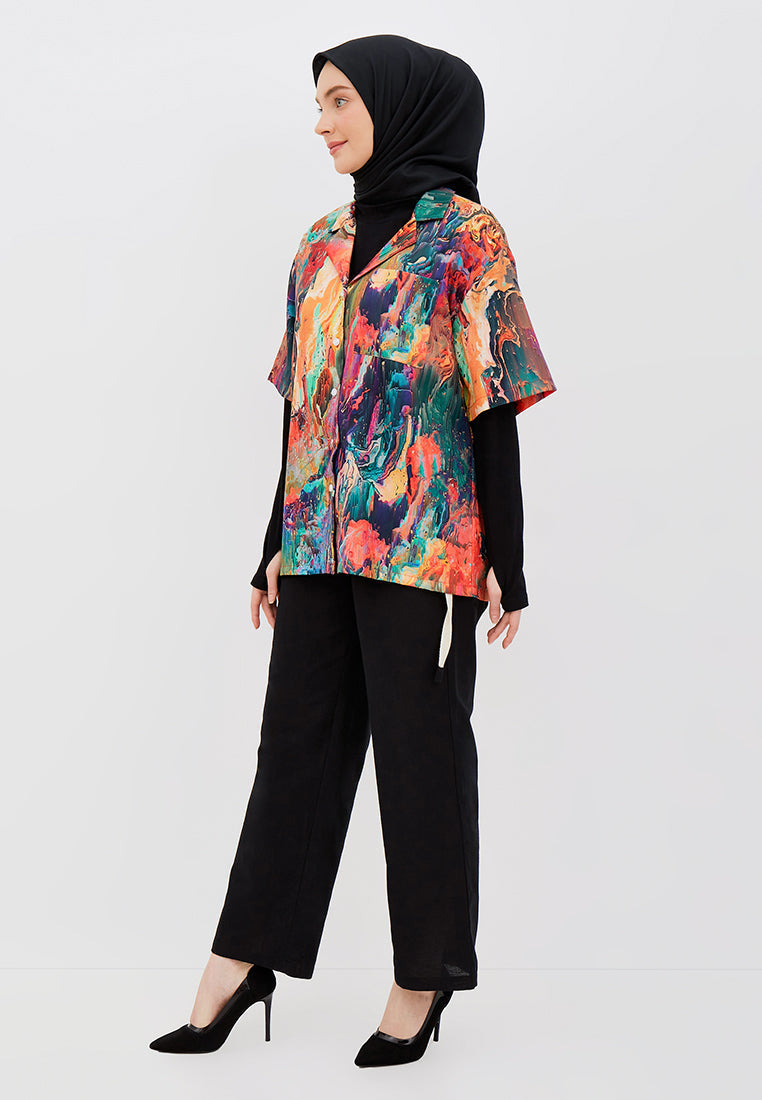 SHORT-SLEEVE PAJAMA SHIRT