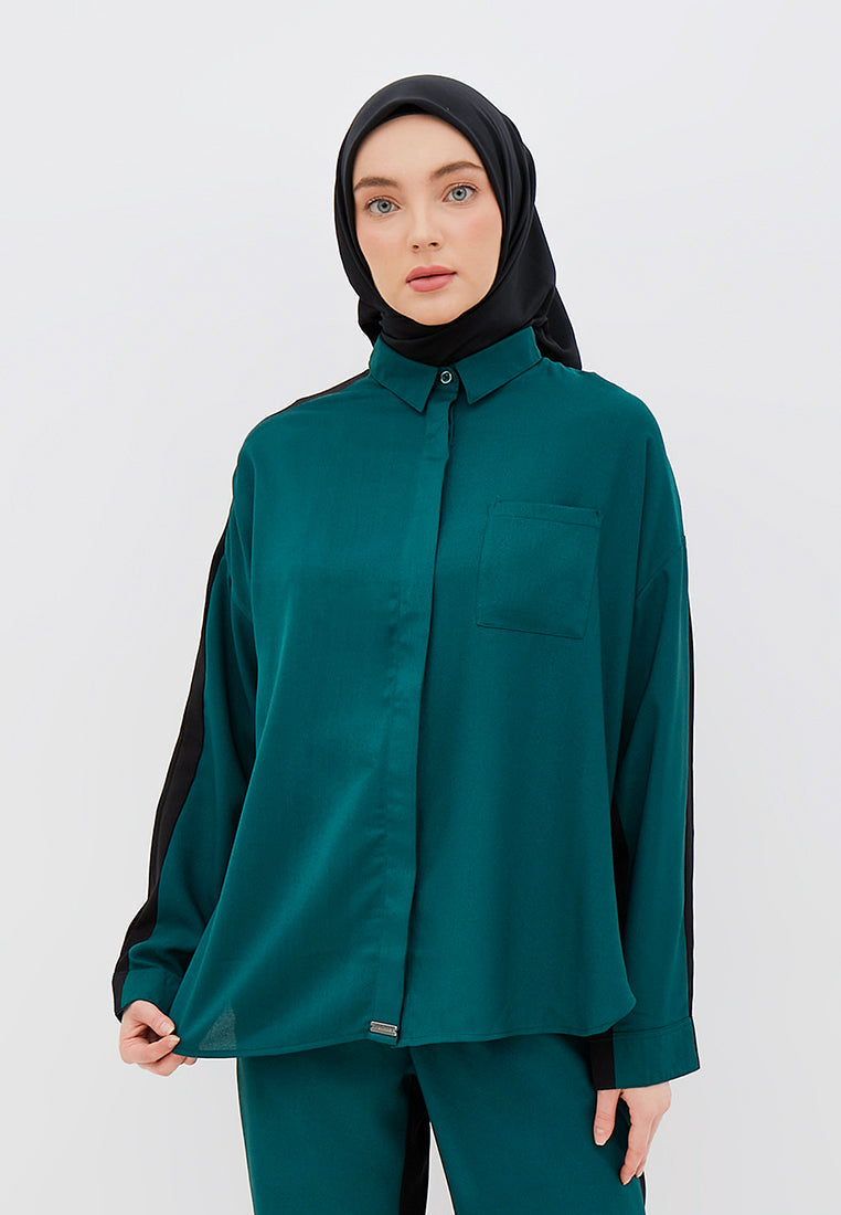 TWO-TONE POCKET SHIRT