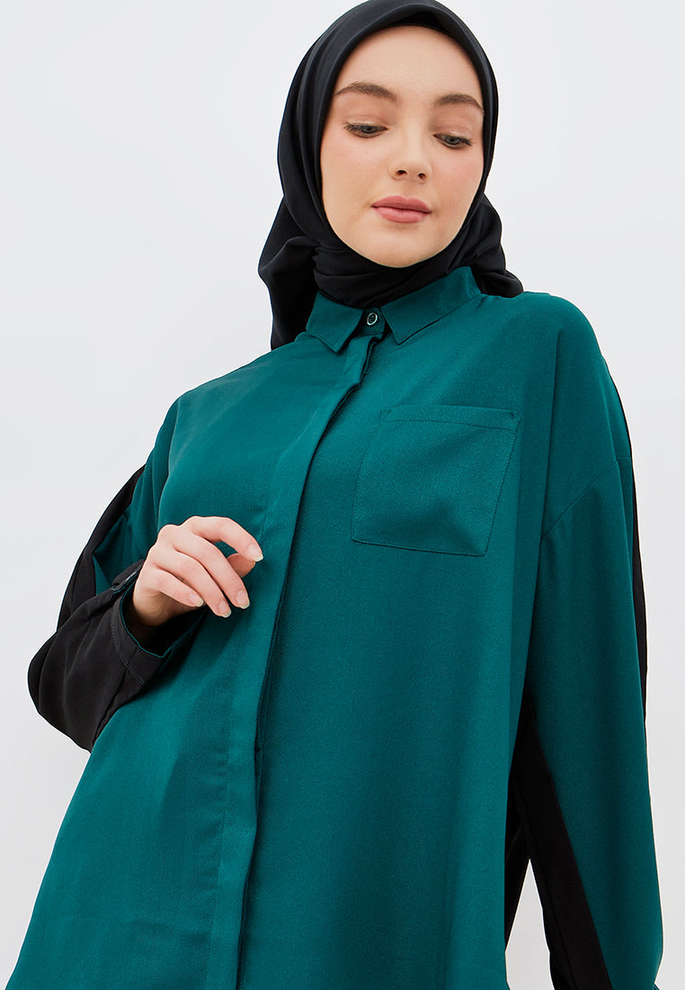 TWO-TONE POCKET SHIRT