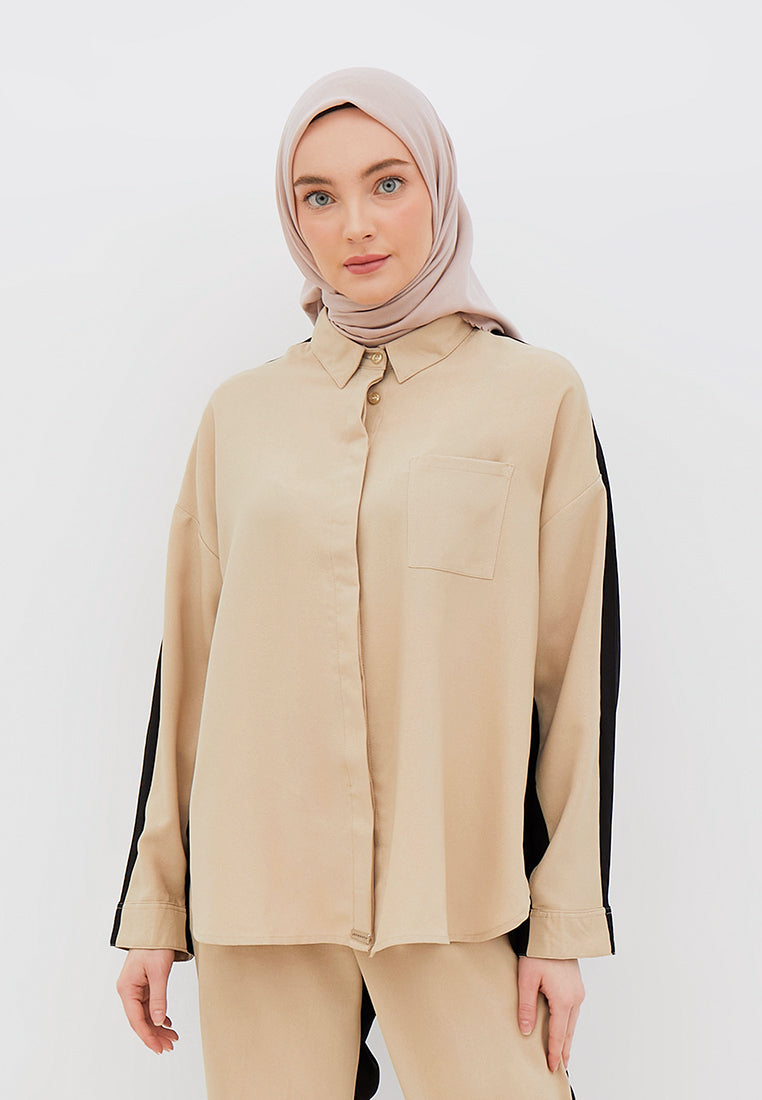 TWO-TONE POCKET SHIRT