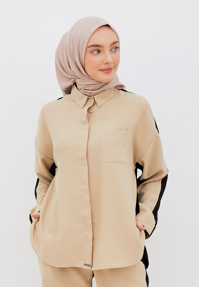 TWO-TONE POCKET SHIRT