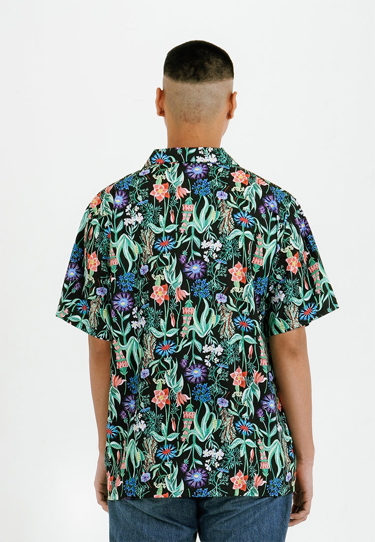 PRINTED SHORT SLEEVE PAJAMA SHIRT