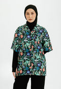 PRINTED SHORT SLEEVE PAJAMA SHIRT