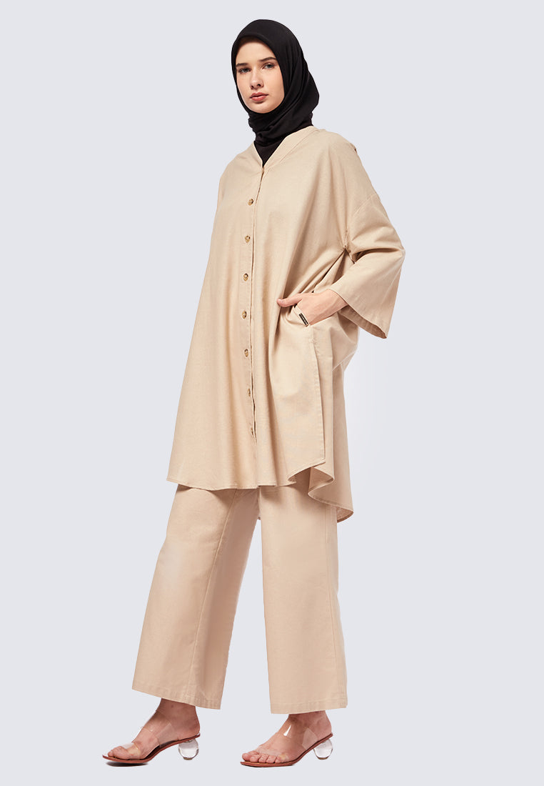 OVERSIZED BUTTON UP TUNIC
