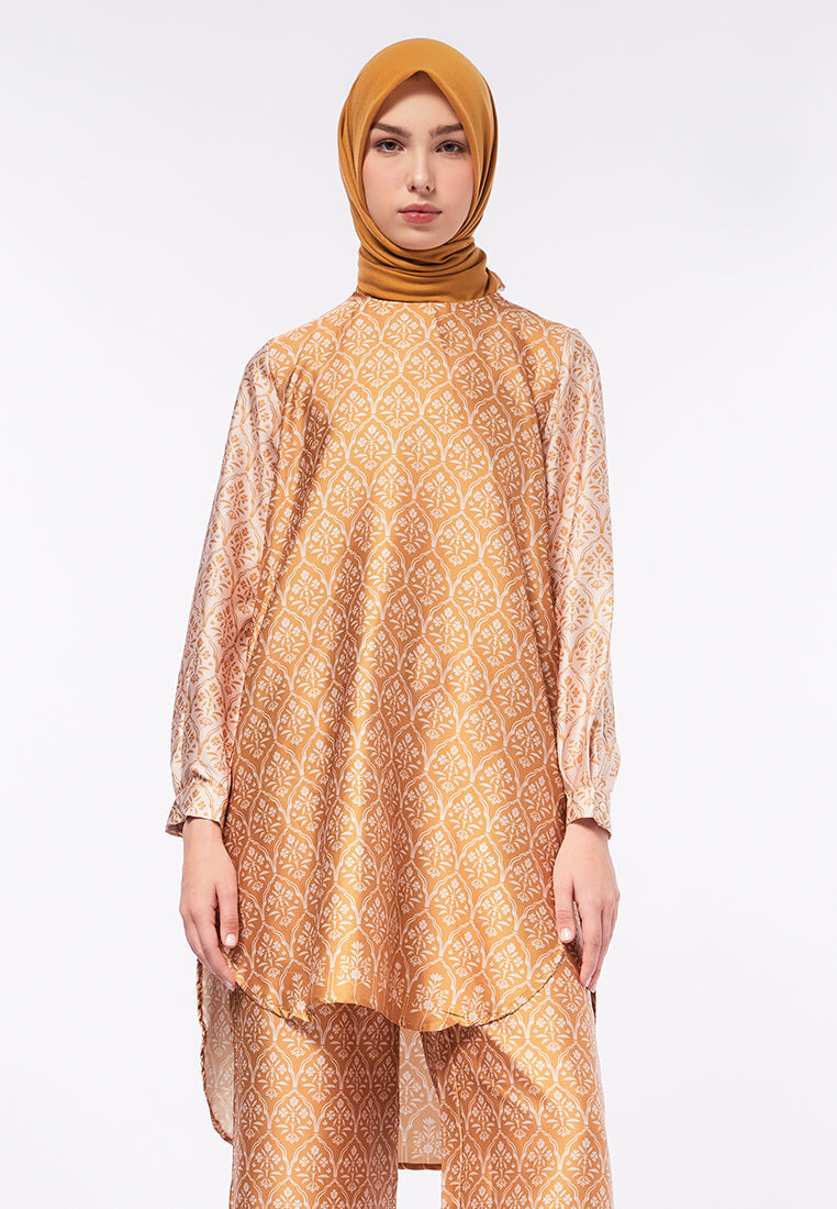 PRINTED BALOON SLEEVE TUNIC