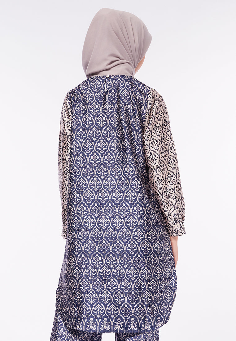PRINTED BALOON SLEEVE TUNIC