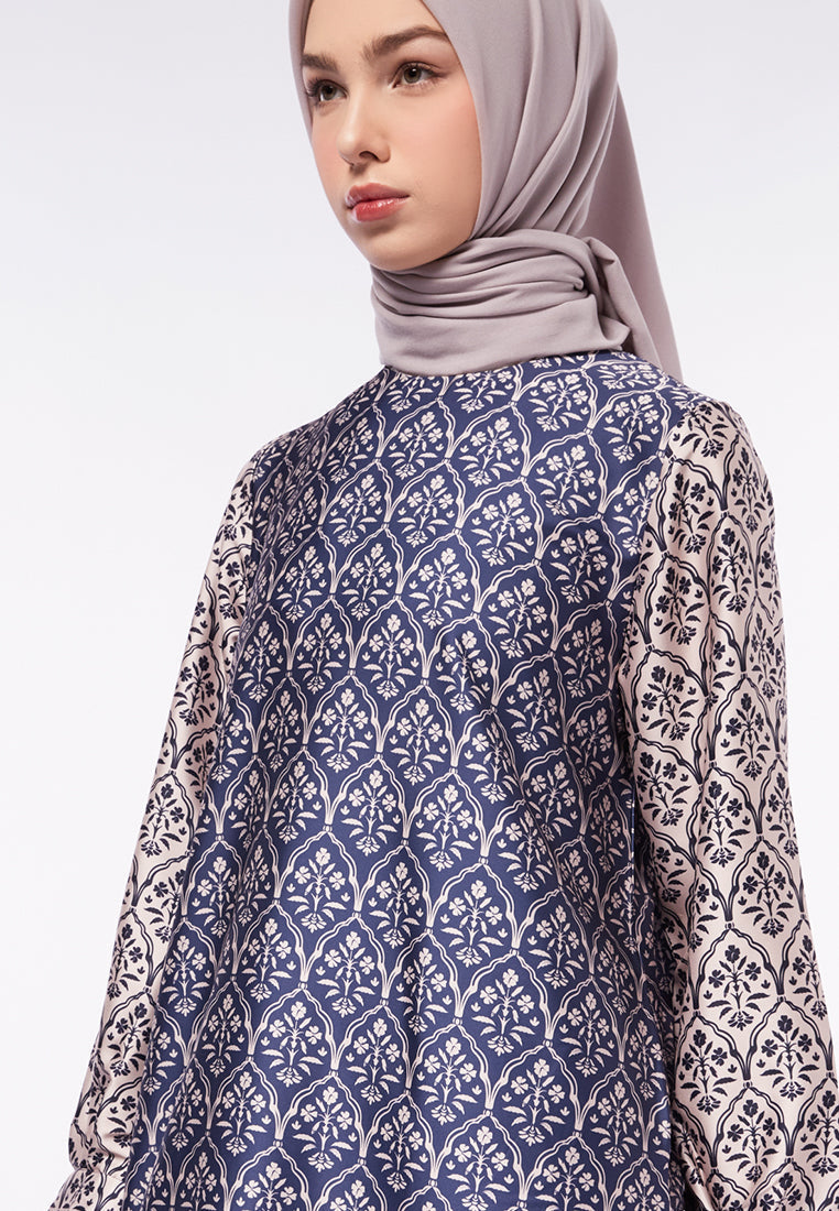 PRINTED BALOON SLEEVE TUNIC
