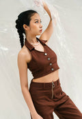 Halterneck Denim Vest