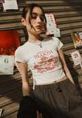 Side Slit Drawstring Graphic T-Shirt