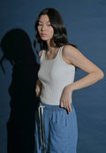 Square Neck Knit Tank Top