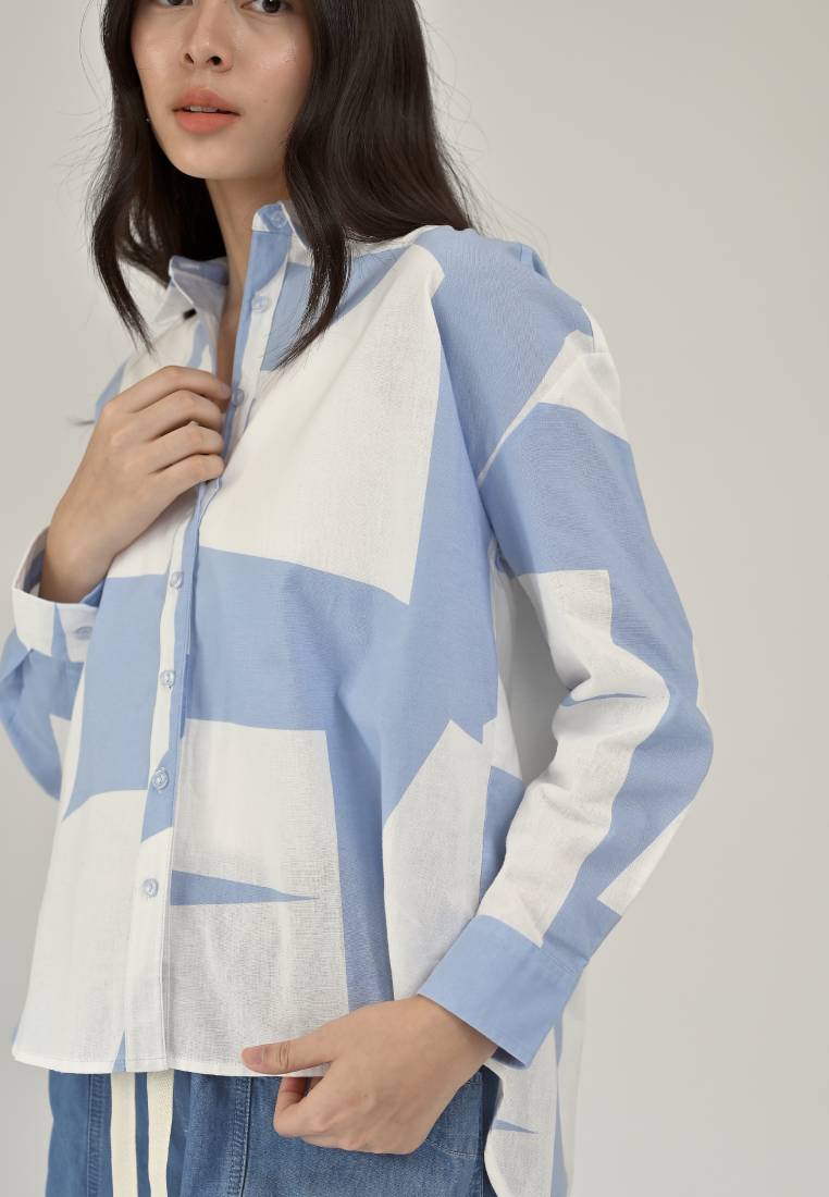 Loose Fit Printed Blouse