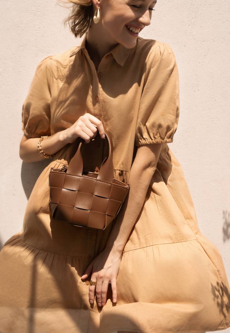 Textured Small Sling Bag