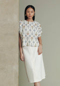 Printed Short Sleeve Blouse