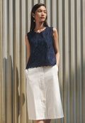 Embroidered Sleeveless Blouse