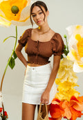 Puff Sleeve Smocked Top
