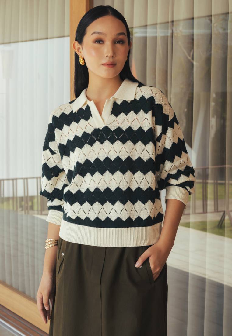 Oversized Long Sleeve Knit Top