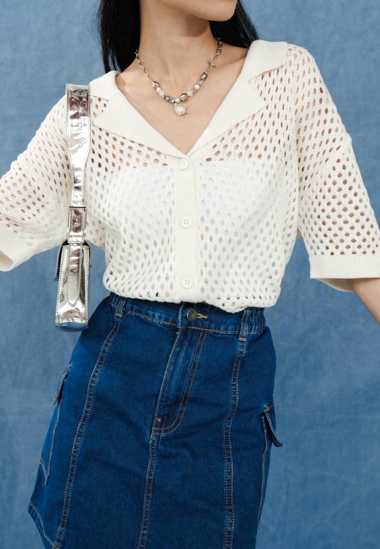 Crochet Short Sleeve Top