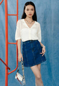 Cargo Denim Mini Skirt
