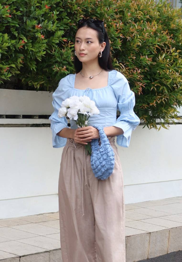 Long Sleeve Corset Blouse
