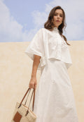 Crop Blouse with Back Layer Details