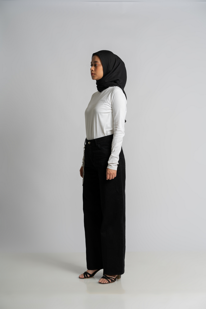 Saudade Wide Leg Jeans Black