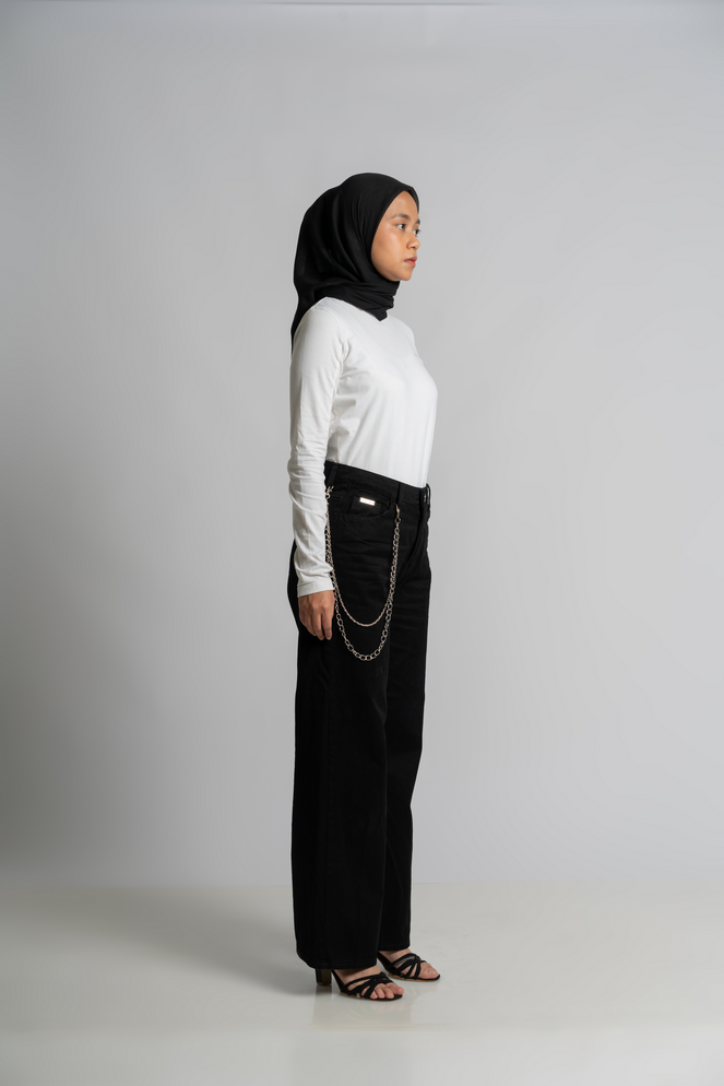 Saudade Wide Leg Jeans Black