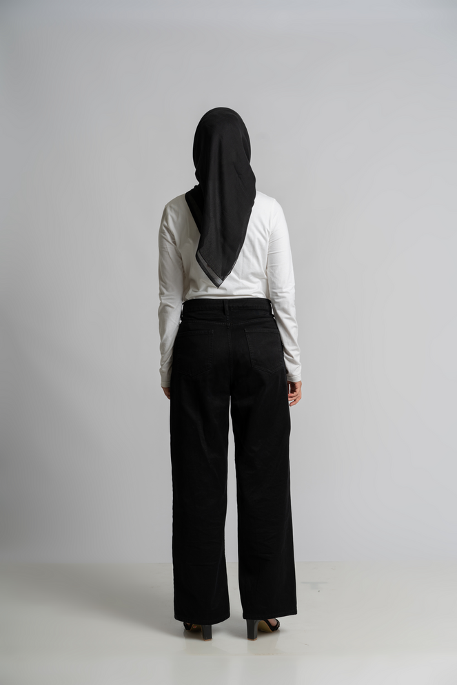 Saudade Wide Leg Jeans Black