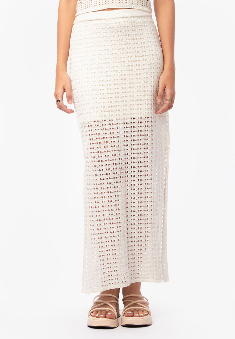 Knit Mesh Skirt