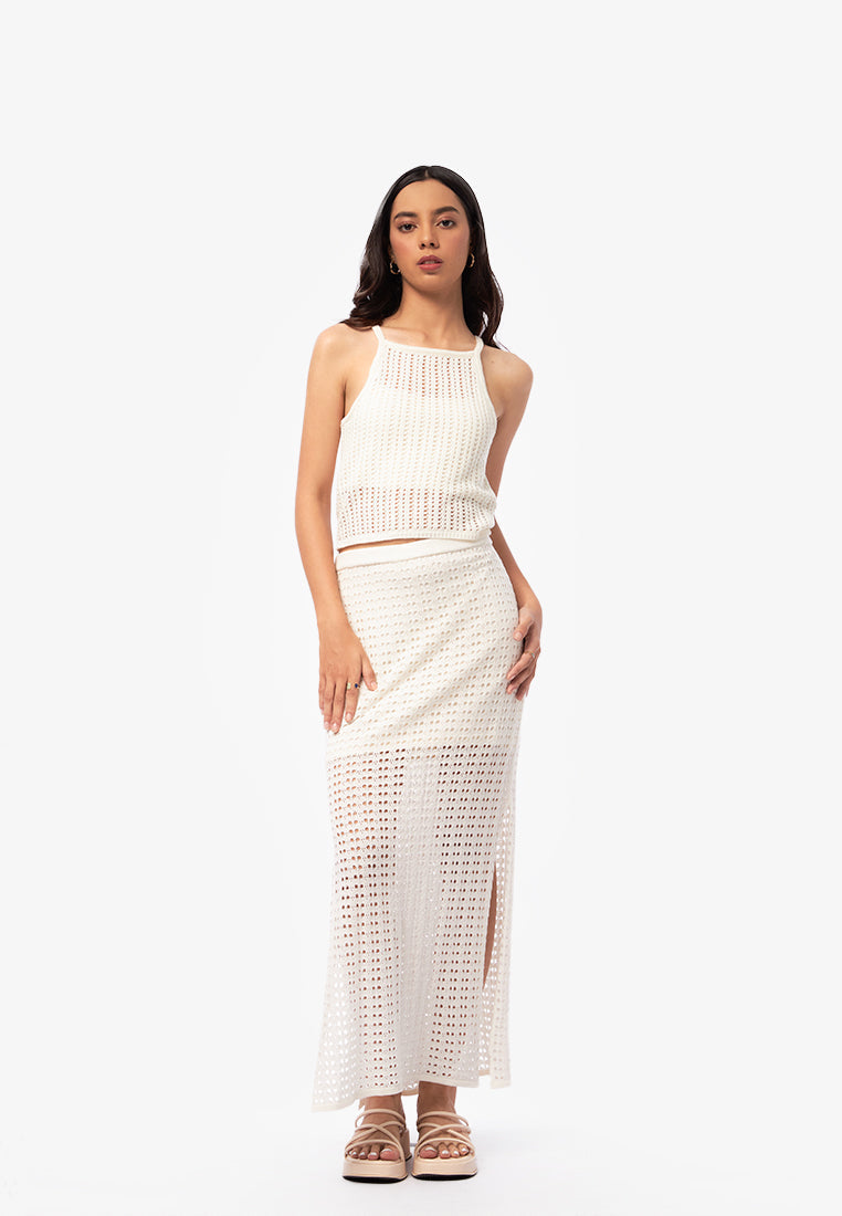 Knit Mesh Skirt