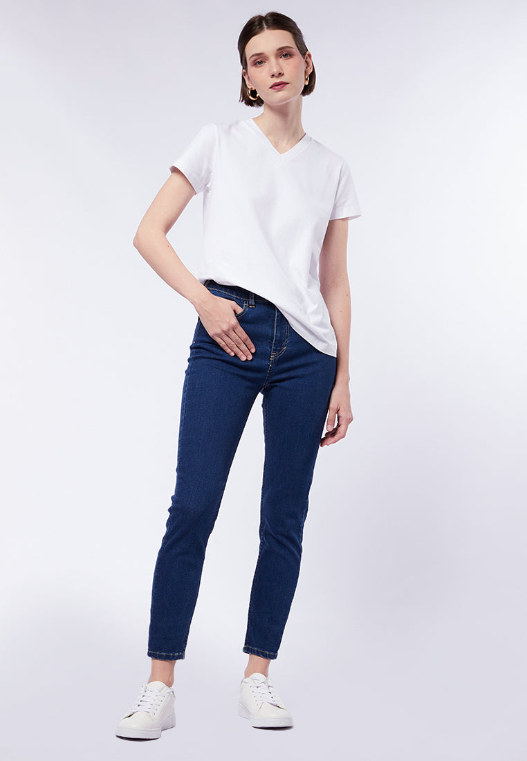 Denim Skinny Pants Med Blue