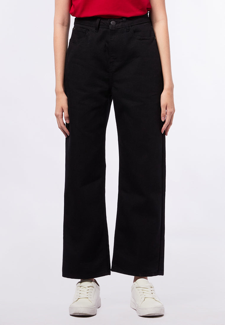 Mom Jeans Denim Pants Black