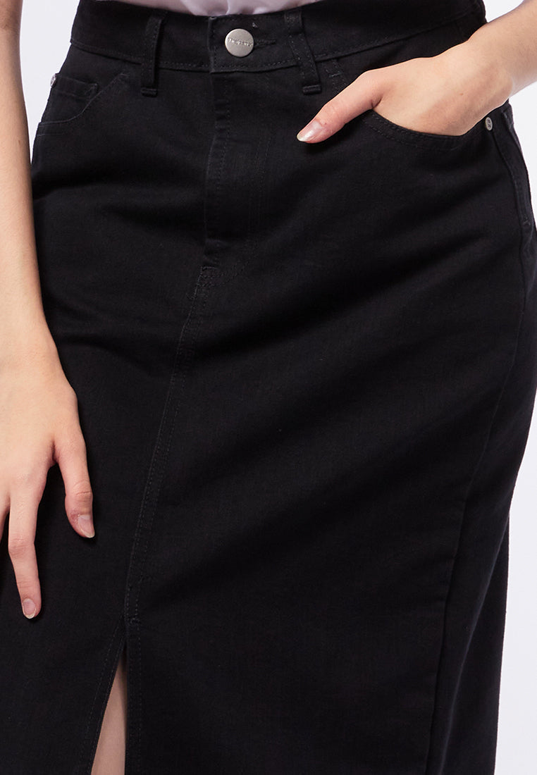 Denim Midi Skirt