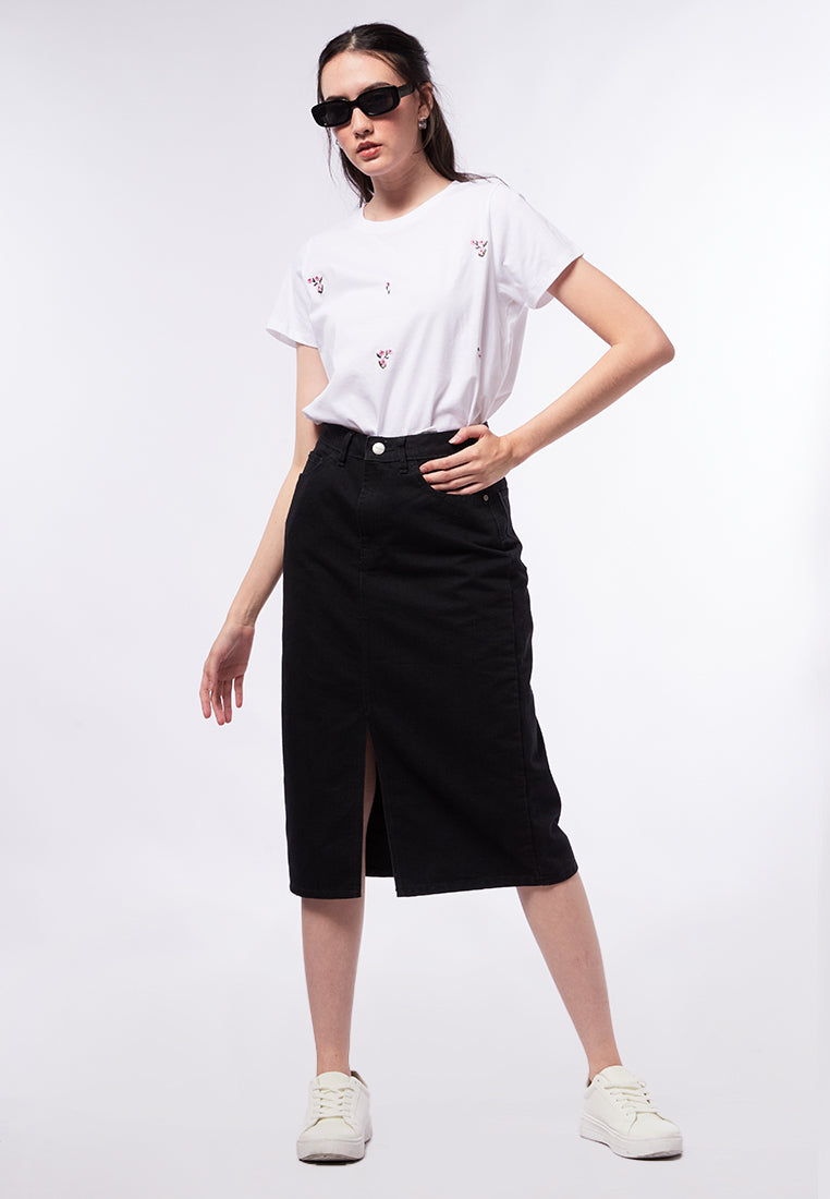 Denim Midi Skirt