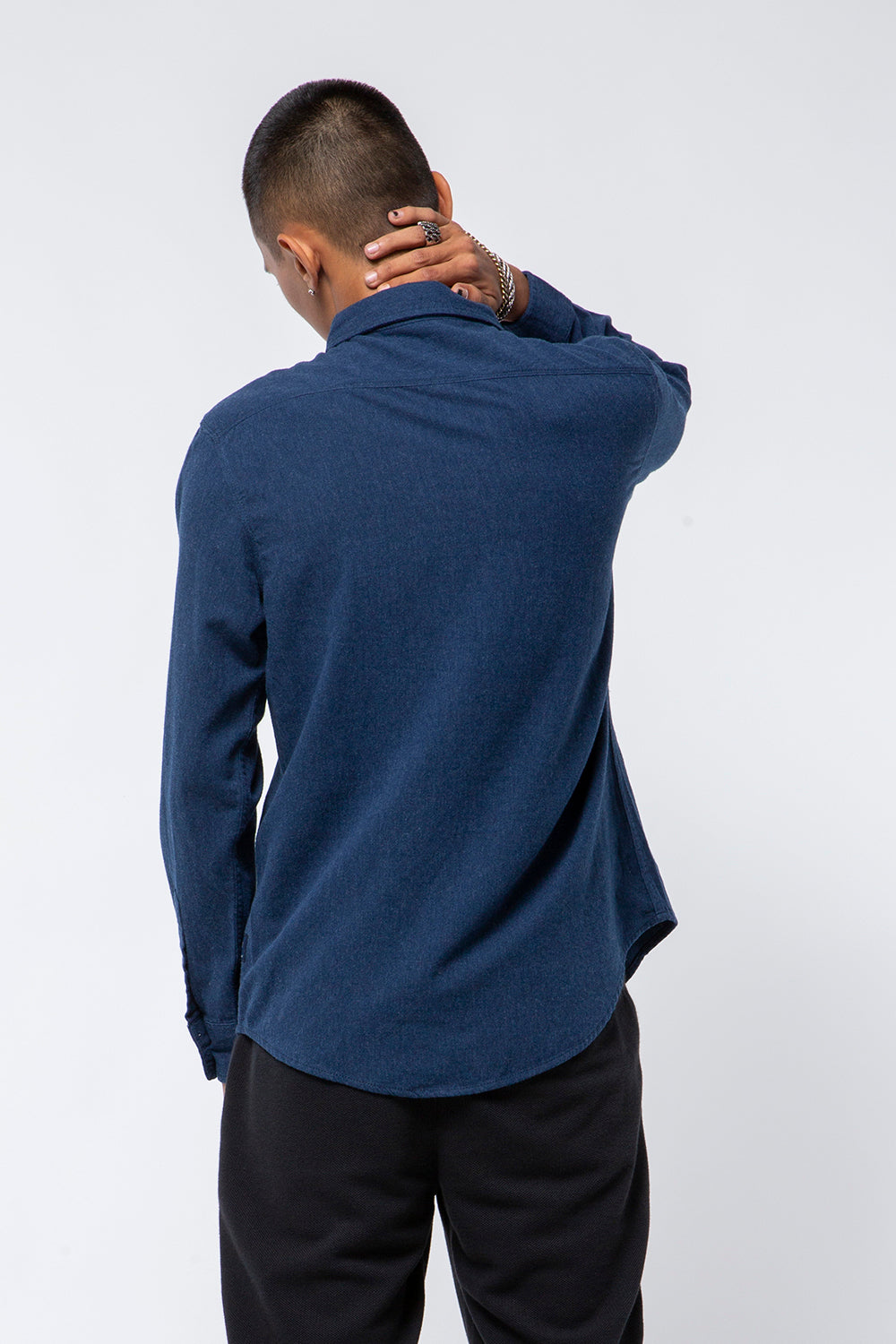 Brush Twill Shirt L/S Navy