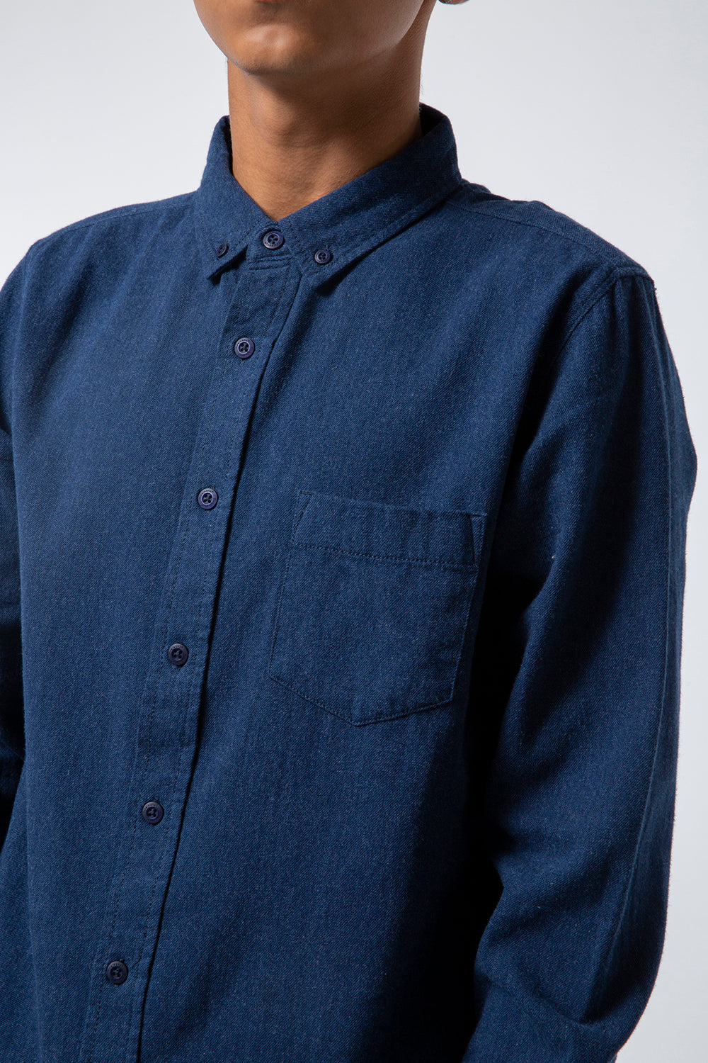 Brush Twill Shirt L/S Navy