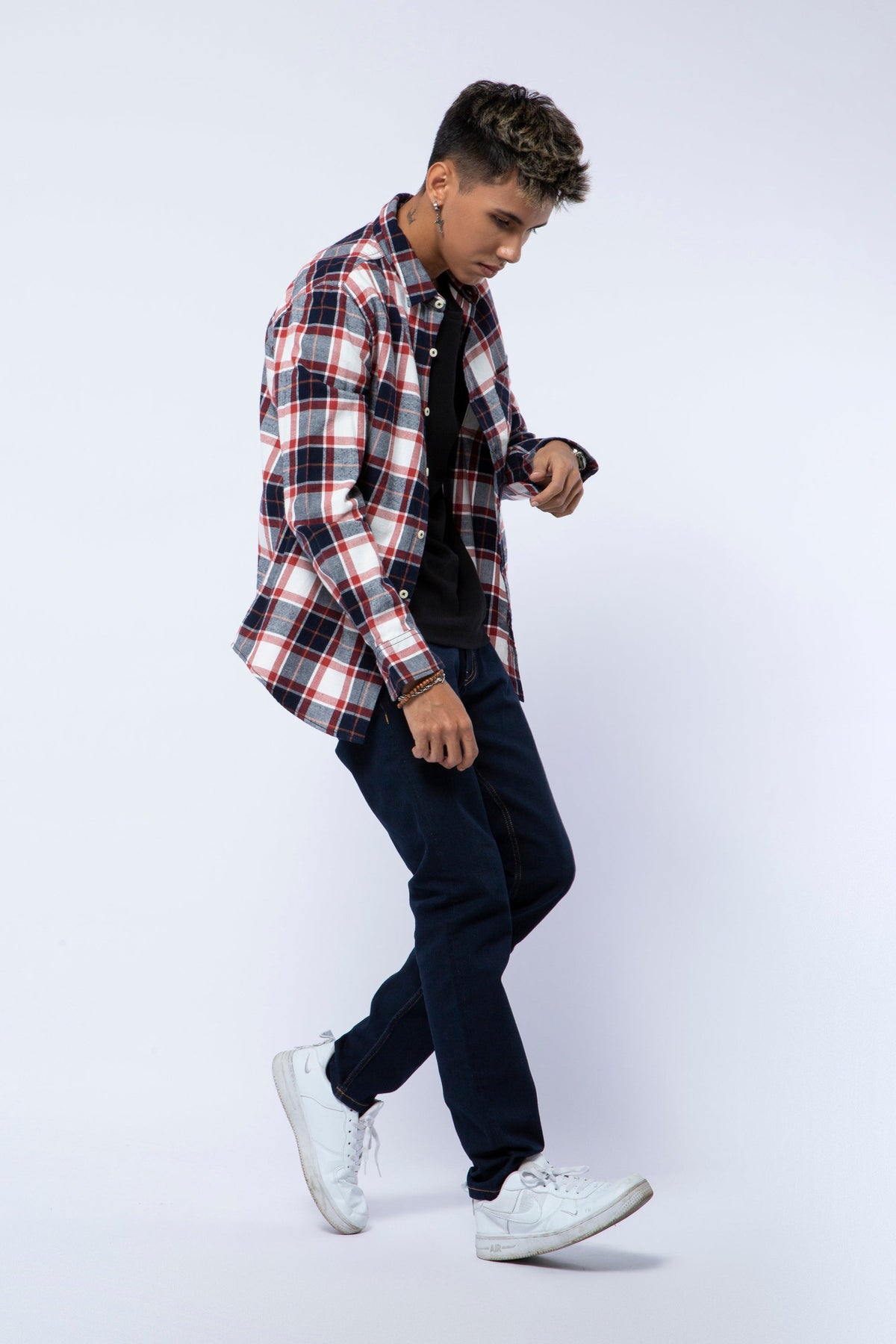 Long Sleeve Checked Shirt