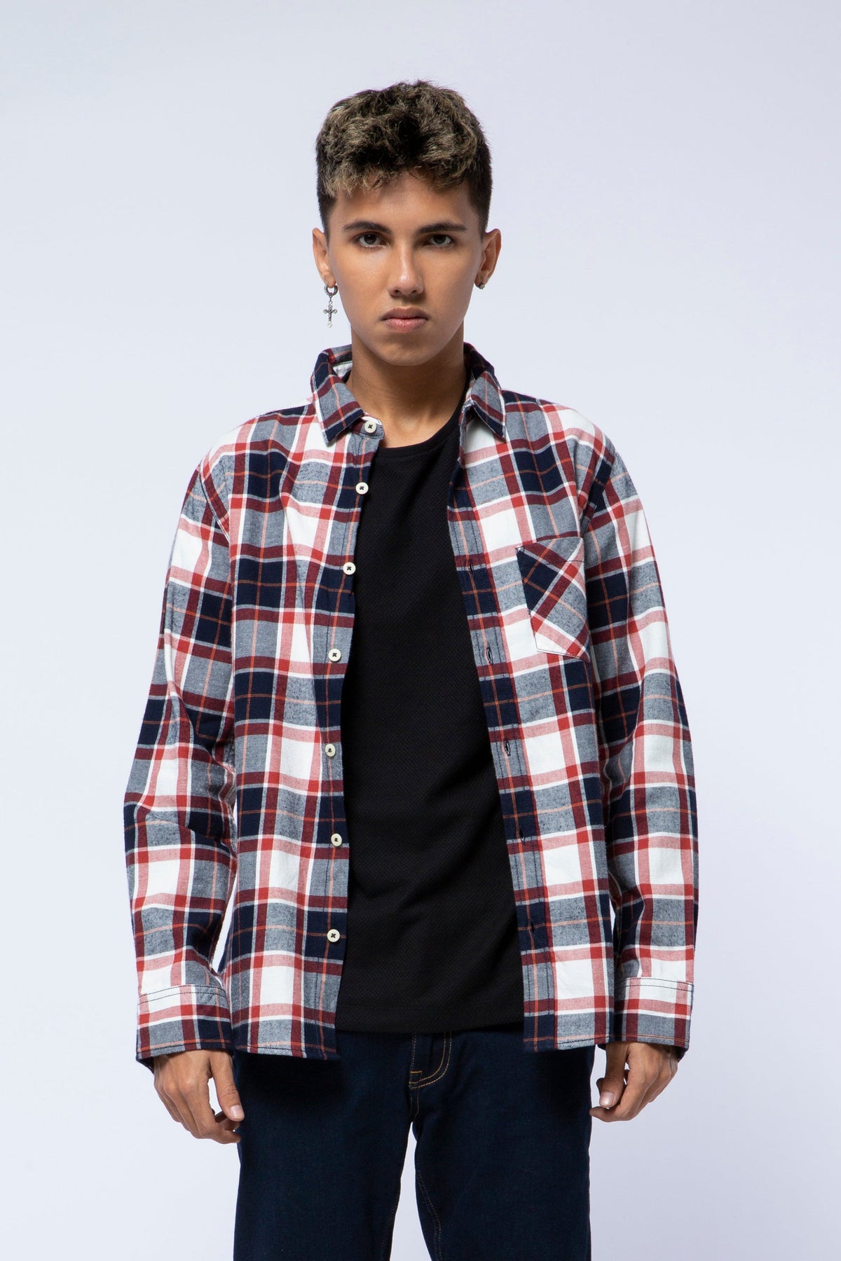 Long Sleeve Checked Shirt