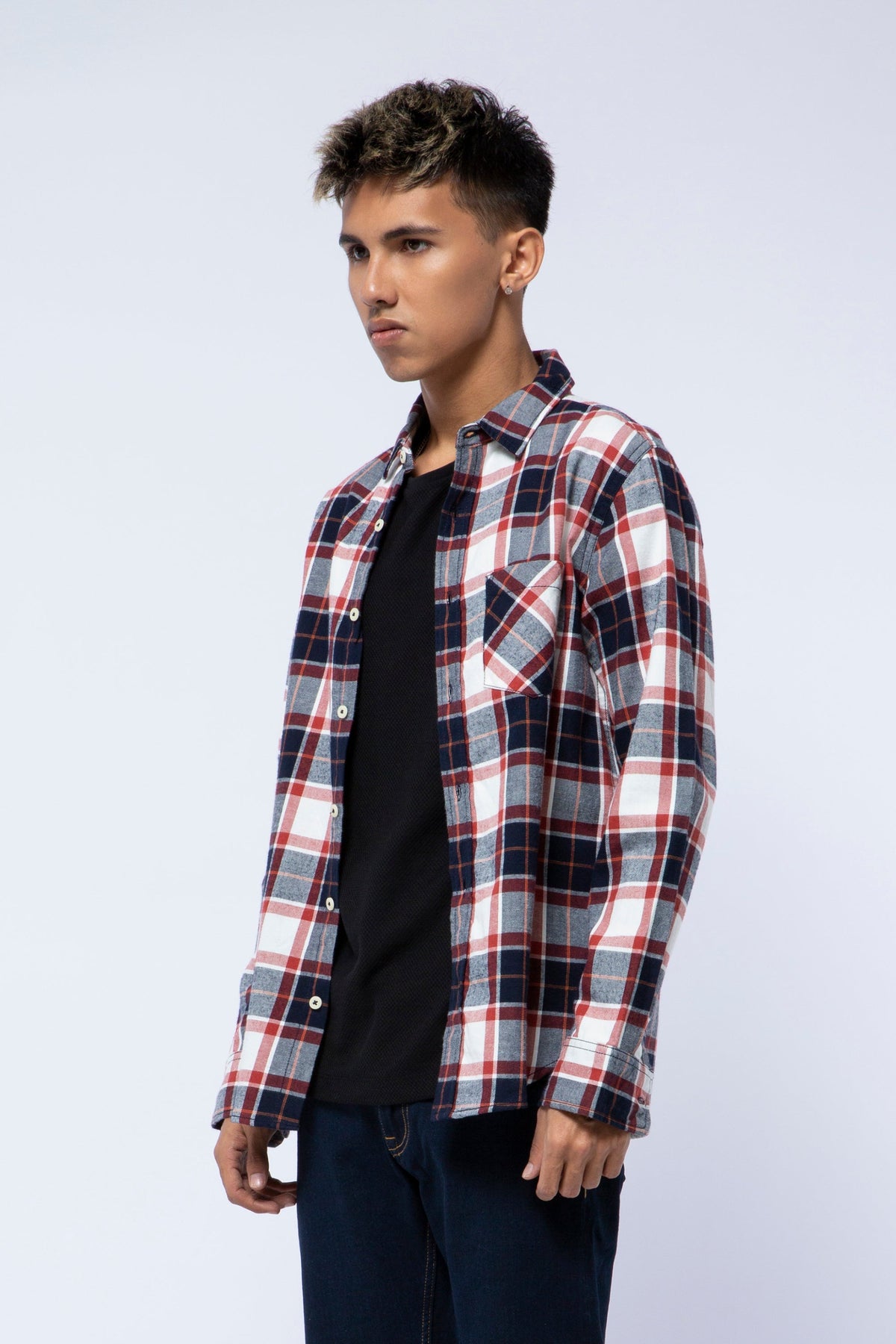 Long Sleeve Checked Shirt