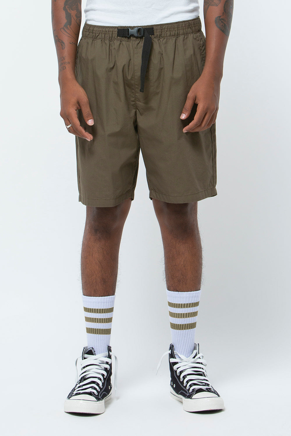 Short Pants With Elastic Waist