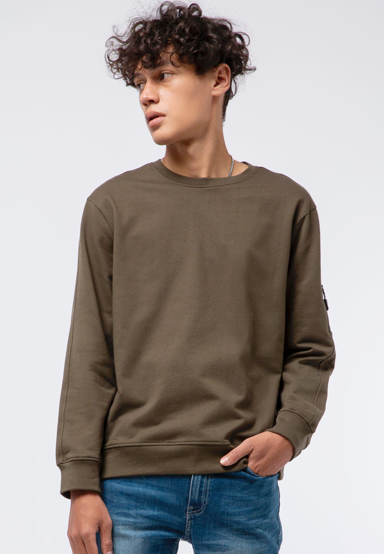 Sweatshirt With Sleeve Pocket